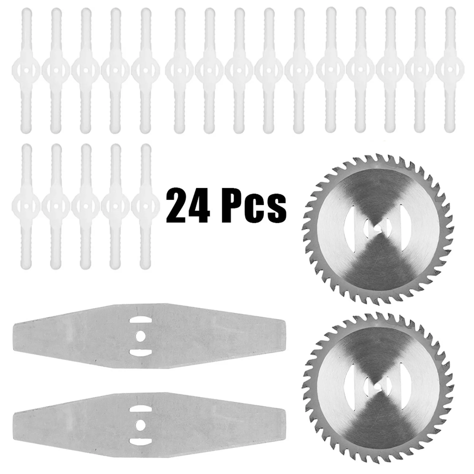 

24pcs Metal Grass String Trimmer Head Replacement Saw Blades Lawn Mower Fittings For Grass Trimmer Brush Cutter Garden Tool