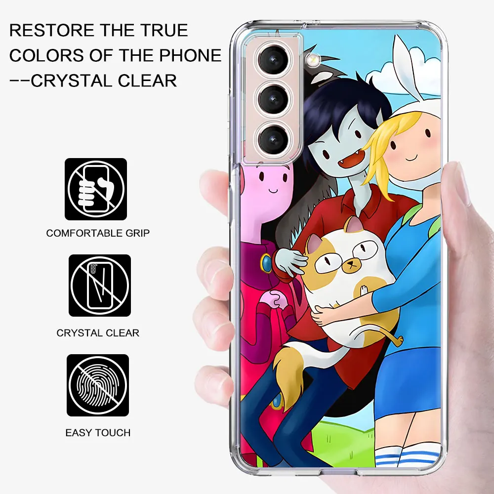 Adventure Fionna & Cake Time Phone Case for Samsung Galaxy S23 S20 S21 FE S22 S24 Ultra S8 S10 Lite S9 Plus S10e Soft TPU Cover