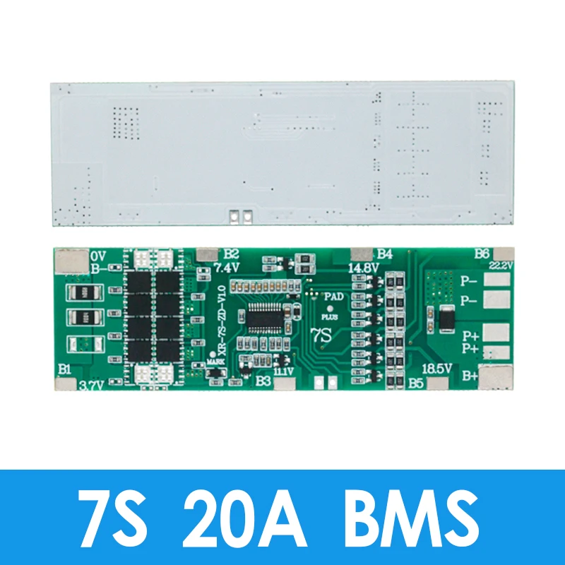 BMS 7S 24V 10A 15A 20A 30A Li-ion 18650 Battery Charge Board With Balance Function Short Circuit / Temperature Protection