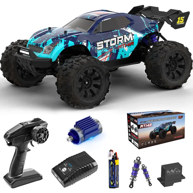 

Jiusi RC Pickup Truck 1:14 Scale Brushless High-Speed Off-Road Remote Control Car Toy for Boys Birthday Gift Racing Vehicle