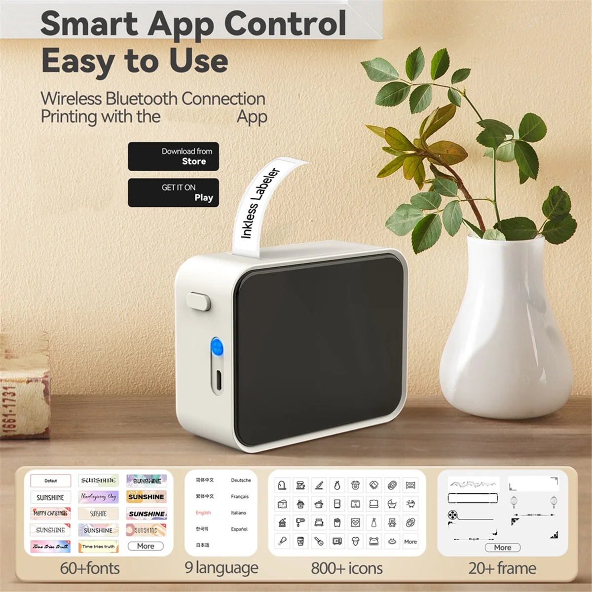 AA98 P15 صانع الملصقات الصغيرة بلوتوث مماثل D11 D110 D101 P15 طابعة الملصقات الحرارية آلة الملصقات المحمولة لتقوم بها بنفسك الأخضر
