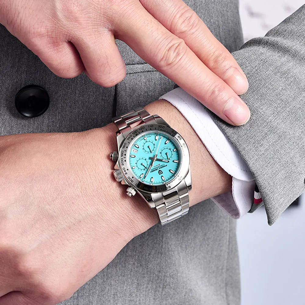 パガーニデザイン新しいクォーツ時計 40 ミリメートルメンズ腕時計 VK63 クロノグラフステンレス鋼防水腕時計ギフト時計リロイ Hombre