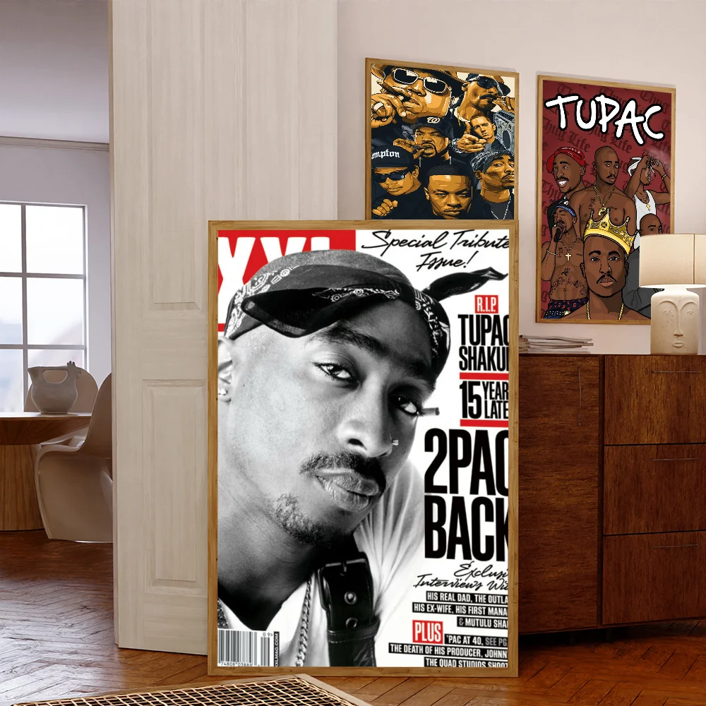 Music Star 2PAC Tupac Movie Sticky Posters Vintage Room Bar Cafe Decor Nordic Home Decor