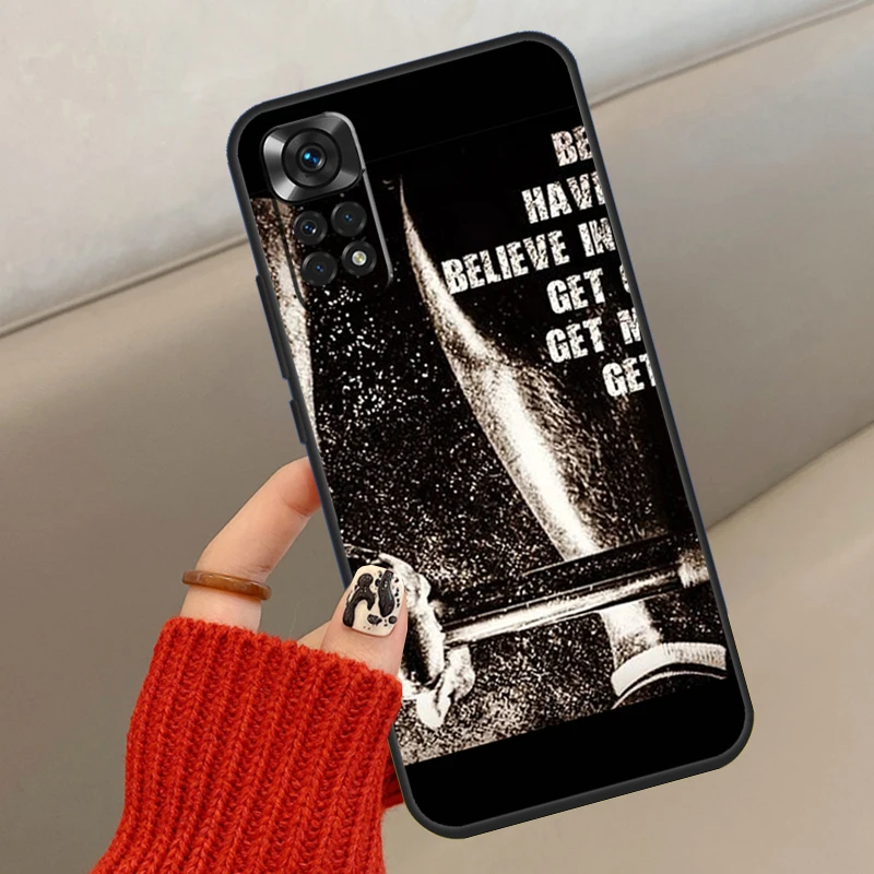 Bodybuilding Gym Fitness Case For Xiaomi Redmi Note 11 12 8 9 10 Pro 8T 9S 10S 11S Redmi 9A 9C 10 10A 10C Cover