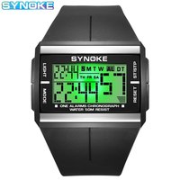 SYNOKE Outdoor Digital Watch New For Men Fashion Retro Men Watch Sports Waterproof Men Watch Multifunctional Seven Lights