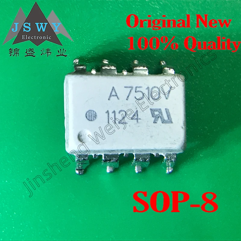 Free shipping for 10PCS HCPL-7510V A7510V SOP8 SMT Opto-isolated Linear Amplifier Chip IC Brand New In Stock