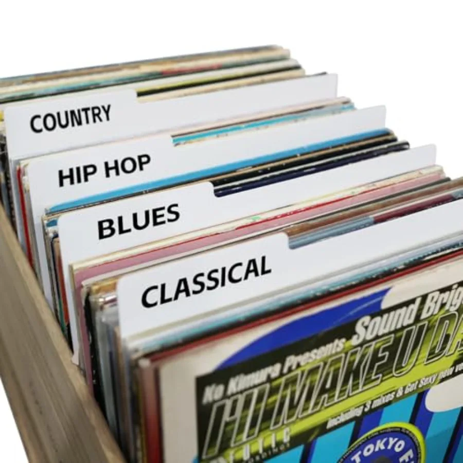 

Разделители для виниловых пластинок, 12,9 дюйма, белые, двусторонние, пластиковые, для организации альбомов, виниловых и DVD-дисков