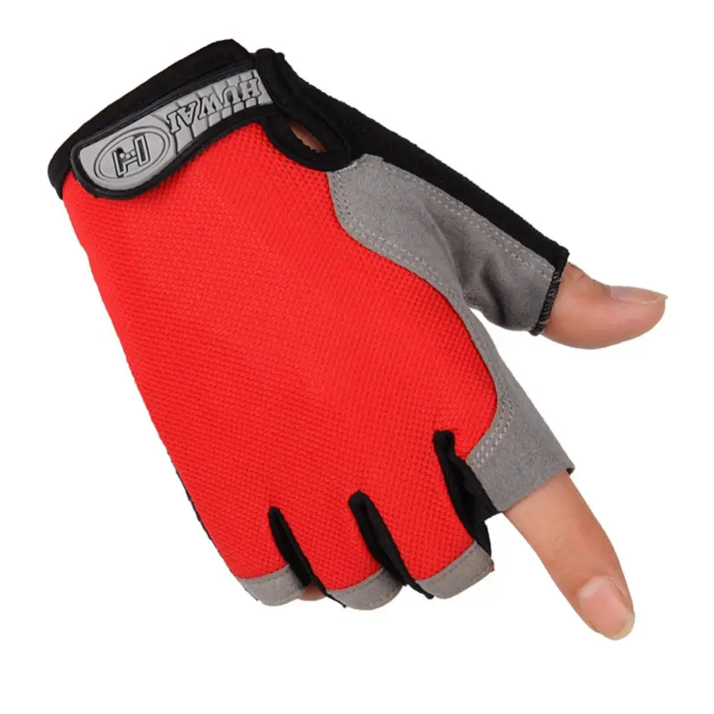 Guantes de medio dedo antideslizantes para hombre y mujer, manoplas finas y transpirables para Fitness, gimnasio, levantamiento de pesas, ciclismo,