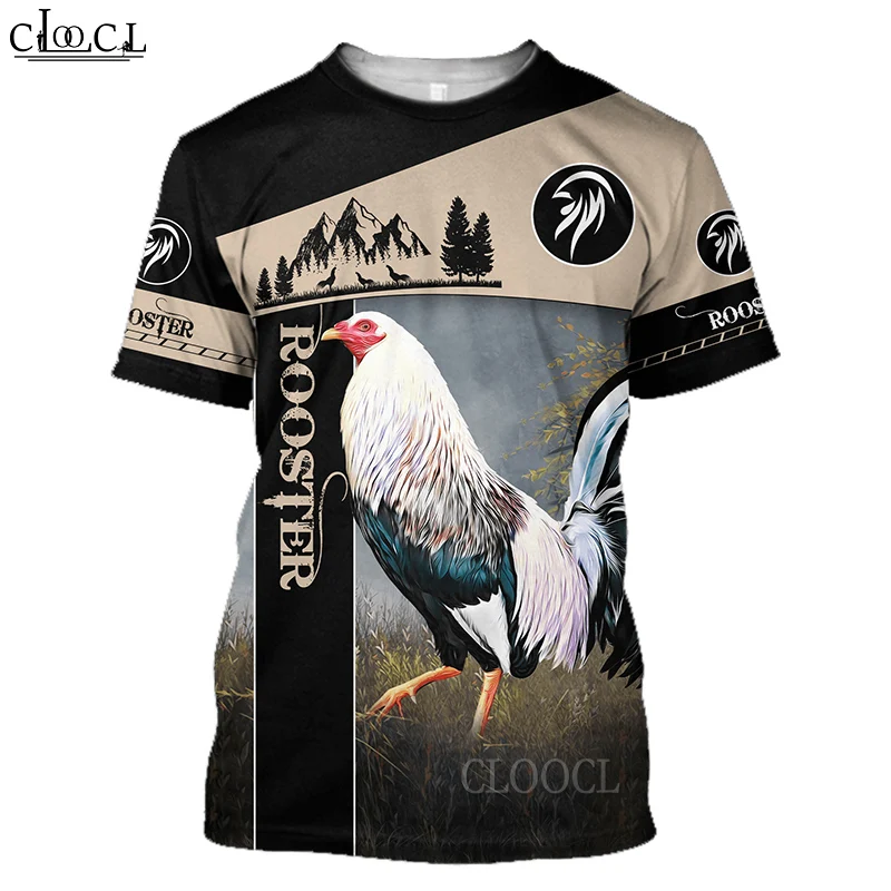 

HX Newest Popular Animal Rooster Colorful Men Women Tshirt 3D Print Summer Harajuku Hip Hop Streetwear Pullover Drop Shipping