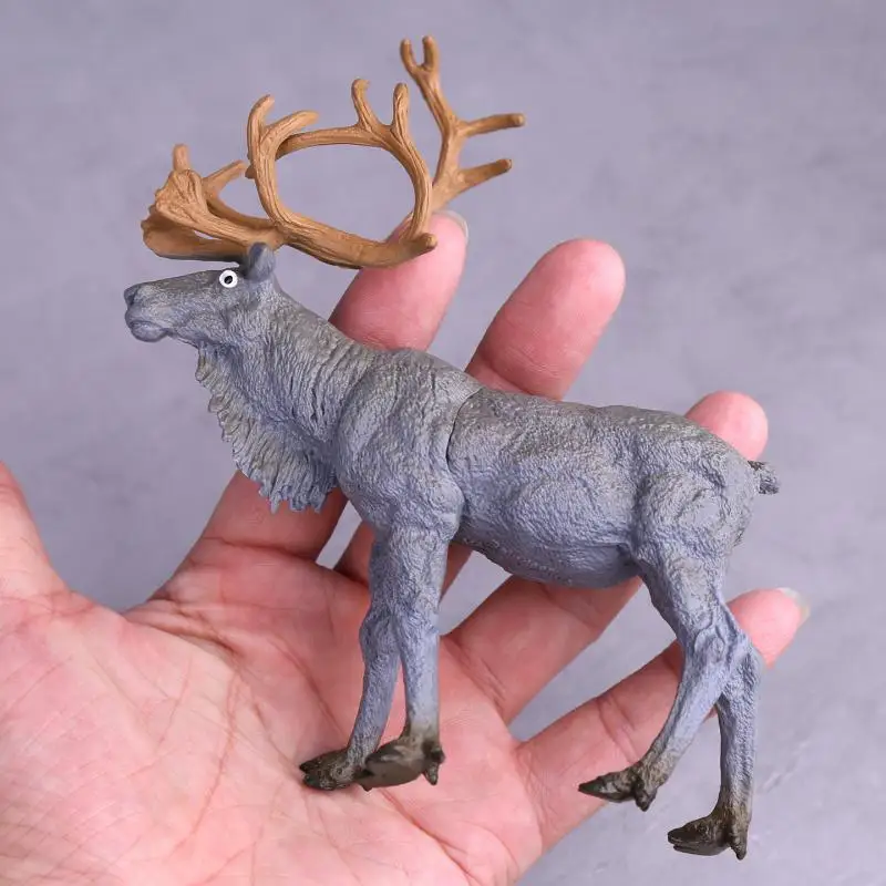 Simulation Polar Animal Model Children Educational Enlightenment Faux-fur Reindeer Anteater Warthog Penguin Dolls 6pc/lot