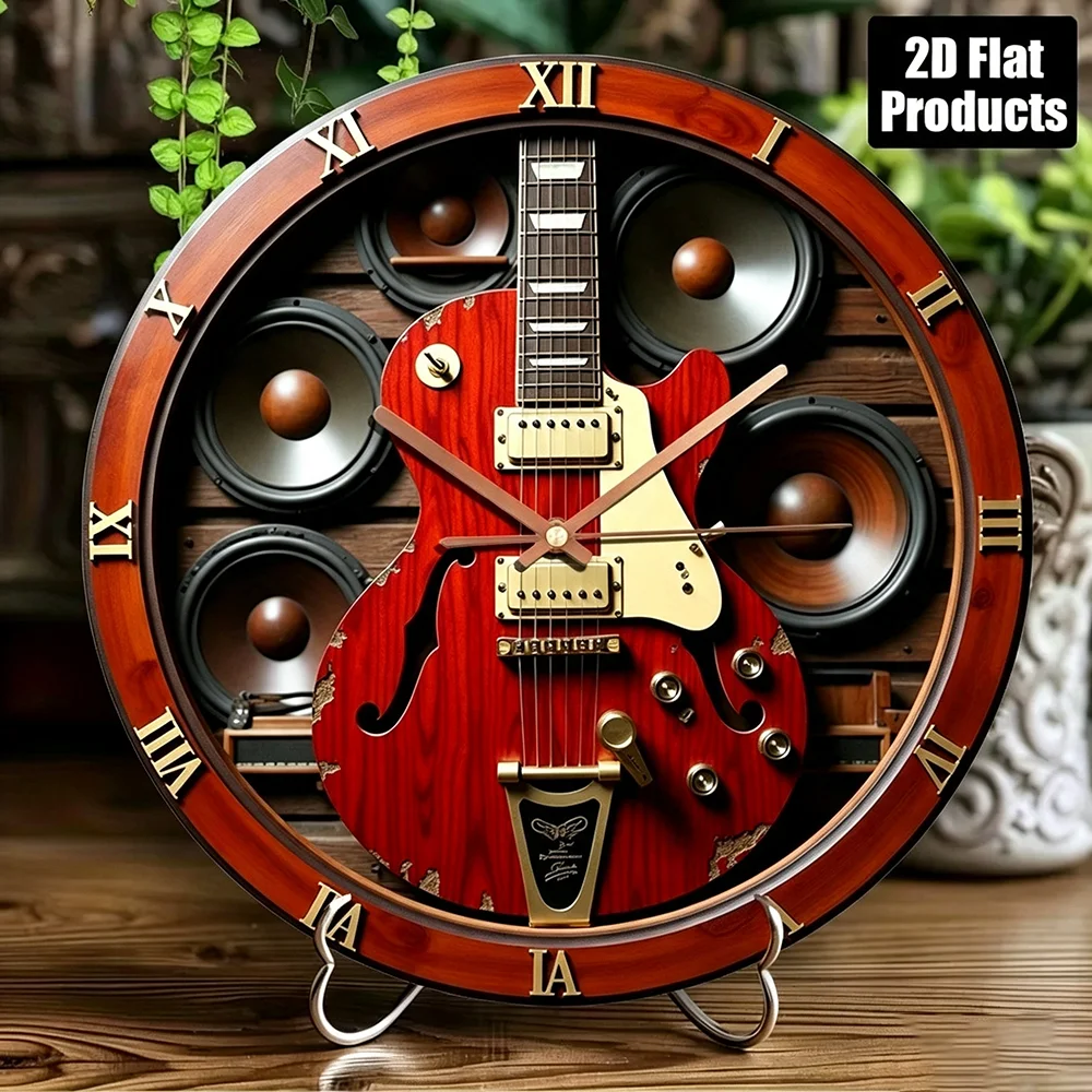 2D-часы с рисунком красной гит – обзор и цена Musical Instrument Old