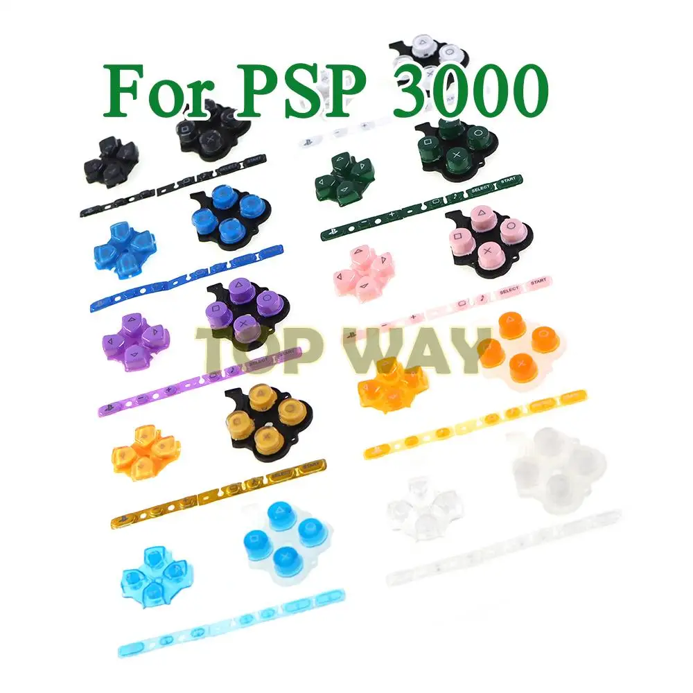 10sets Left Right Buttons Set Replacement For Sony PSP 3000 Home Start D PAD Volume Buttons For PSP3000 Game Console