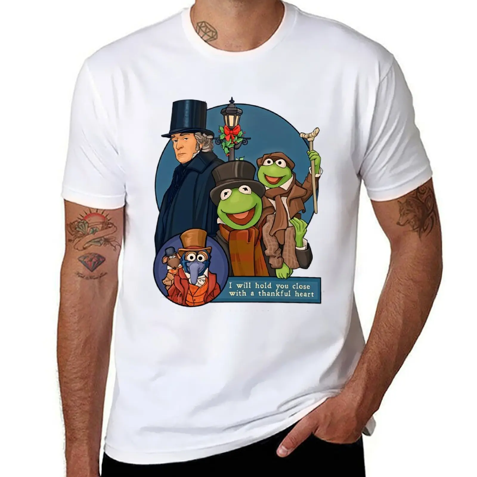 

I will hold you close with a thankful heart - Muppet Christmas Carol T-Shirt man tshirt anime t shirts oversize T-Shirt