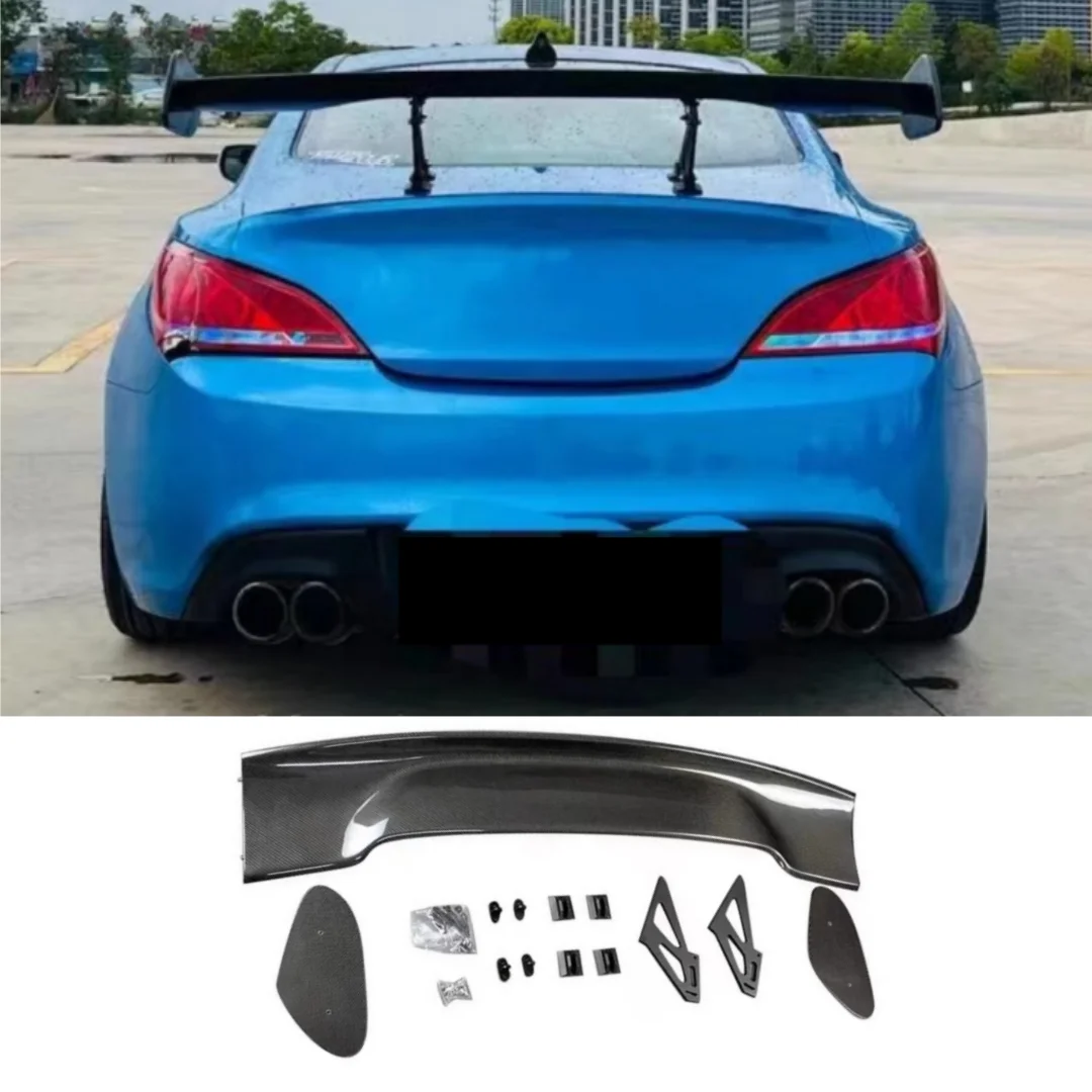 Carbon fiber Tail wing for HYUDNAI Rohens Coupe 2009-2013 modified Rear spoiler Trunk wing Body kit Car Accessories