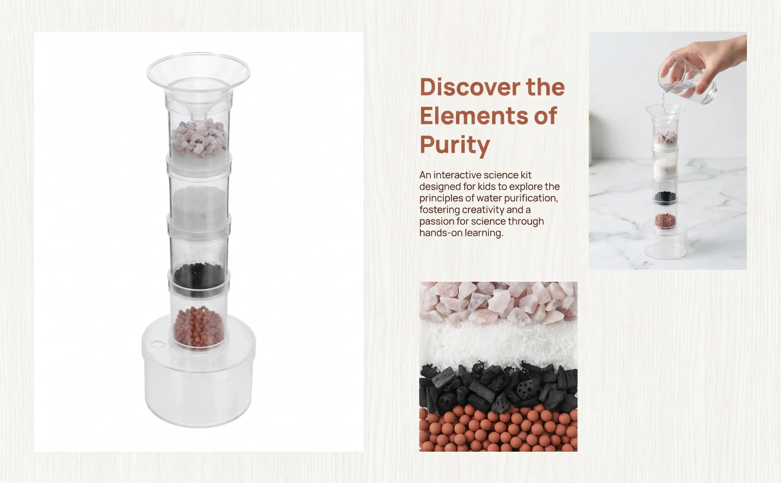 Water Purification Experiment Kit for Kids – DIY Science Educational Filter System for Outdoor Activities