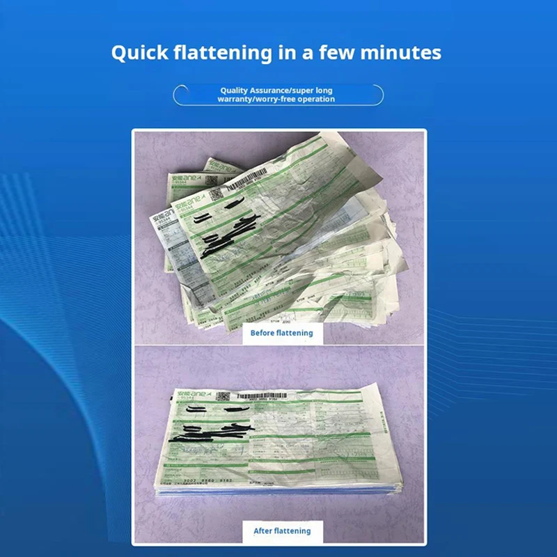 A3 Manual Flattening Machine for Financial Documents Books Currency and Paper Desktop-Leveling Machine