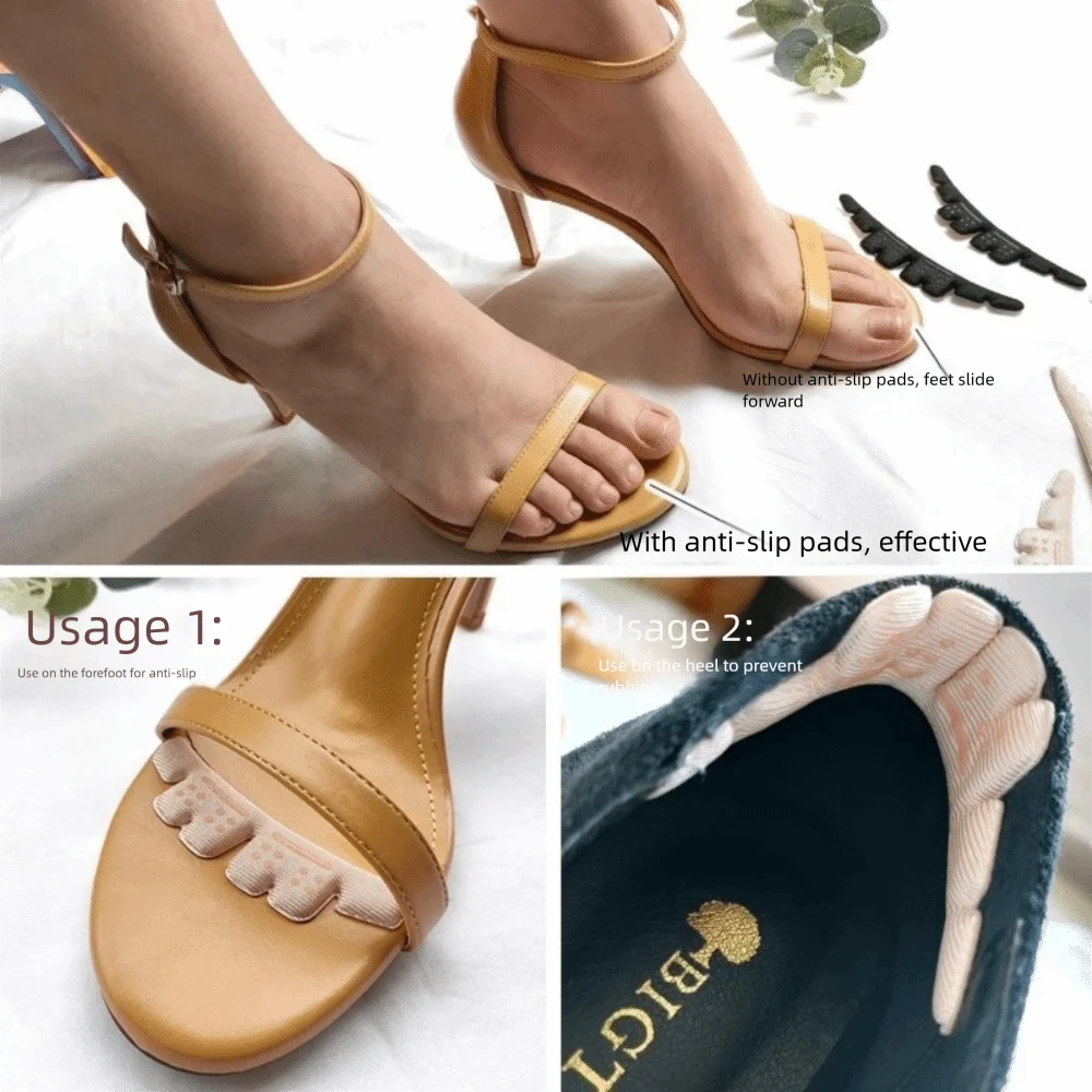 Confortável invisível antiderrapante almofada de pé auto-adesivo esponja macia antepé almofada gel sapatos de calcanhar almofada cuidados com os pés