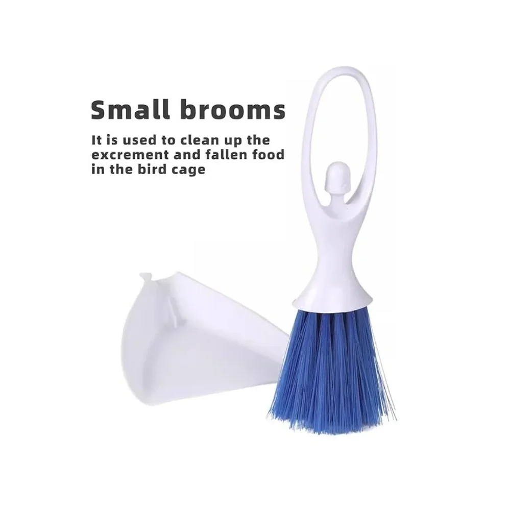 Stainless Steel Cage Cleaner Brush With Fork And Spatula For Parakeets And Long Tail Parrots Designed For Compact Storage