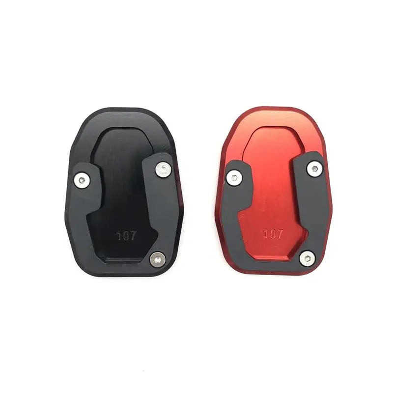 WF-Motorcycle Side Stand Enlarge Plate Pad CNC Aluminum Accessories For DUCATI DESERT X 2022 2023 Black