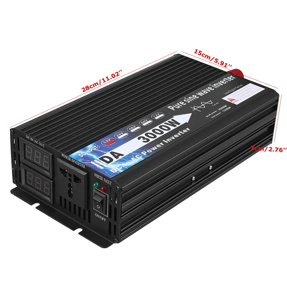 Mới Inverter 12V 220V 1000W 3000W 4000W 5000W Dc 12V Sang 220V ac Pure Sine Wave Bộ Chuyển Đổi Điện Áp 12 220 Nguồn Điện Xe Hơi Micro Inverter