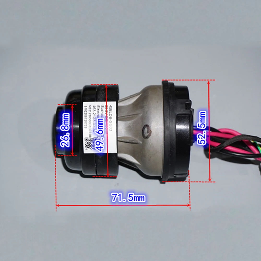 25.2V 150W Brushless Fan Motor High-speed Dust Suction Cleaning Machine Support 1KHZ PWM Signal Speed Regulation