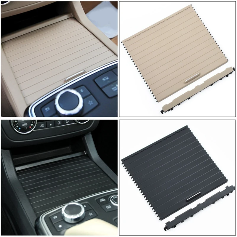 Car Drink Water Cup Holder Cover Rolling Blind Shutter For Mercedes Benz W166 ML GL GLE GLS 1666803814