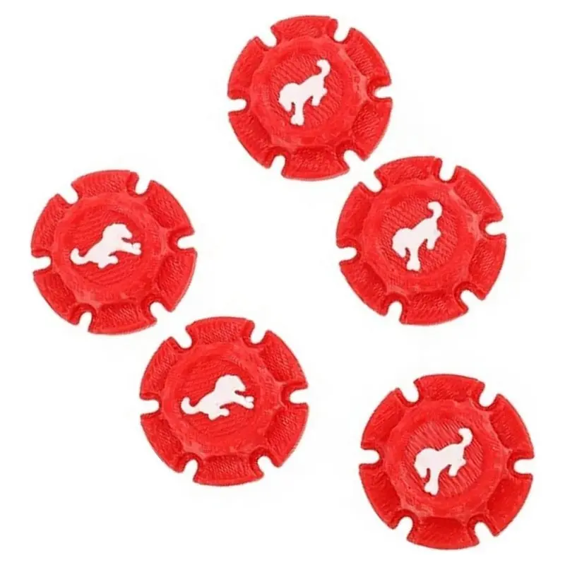 YSUN-For 1/8 Scale Mjx H8p Rc Crawler Car R410wr Red Wheel Hub Center Cover Exterior Upgrade Modification Accessories Part