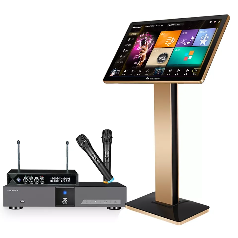 

Professional InAndon KTV Home Party 21.5 Touch Screen Wifi Youtube vod dvd Singing Karoke Machine Karaoke System Machine Player