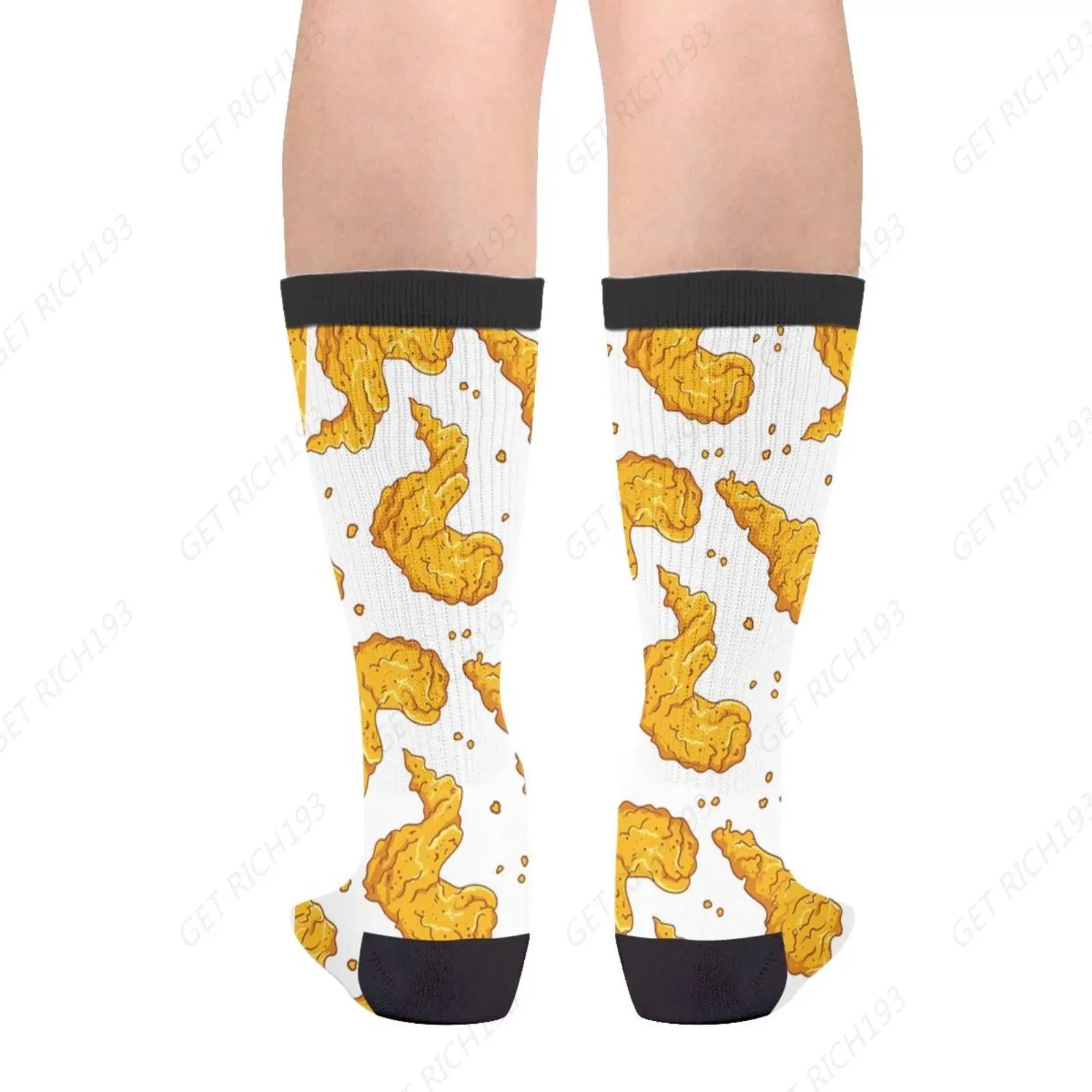 Cute Pug Yellow Duck Swim Bath Cotton Casual Funny Funky Novelty Fashion Comfortable Socks For Men Women Crazy Dress