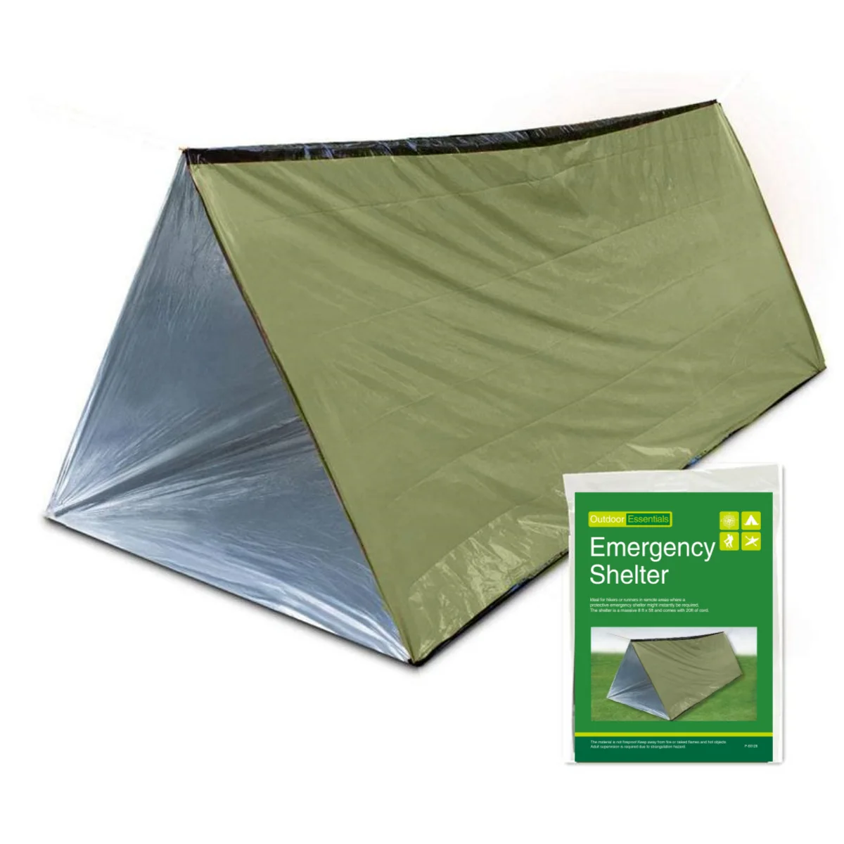 Tente d'urgence, tente tube d'urgence étanche pour 2 personnes pour le camping et les activités de plein air