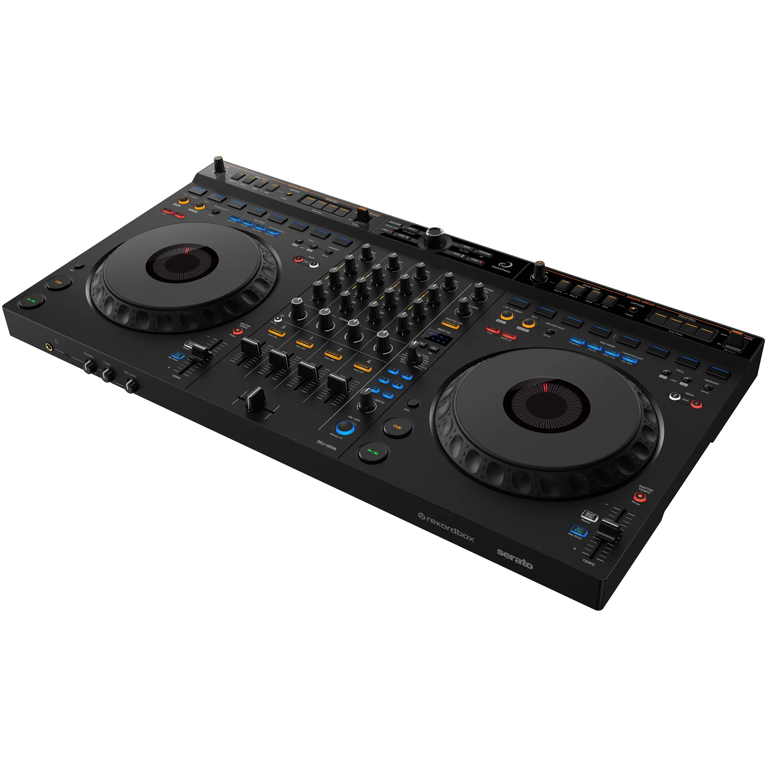 

Новый 4-канальный DJ-контроллер AlphaTheta DDJ-GRV6 с переключением канавок