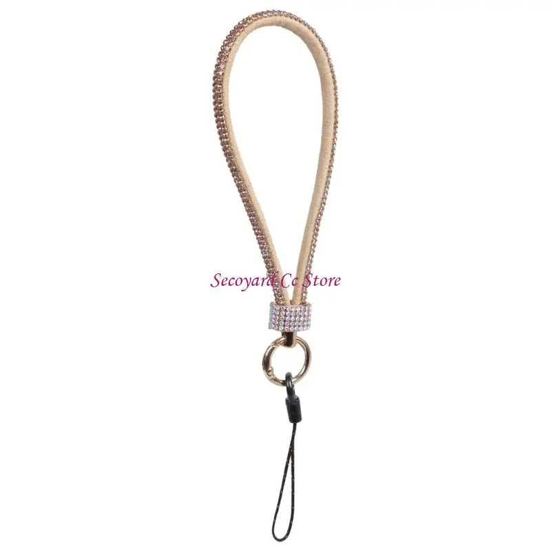 N3UC Rhinestones Phone Cord Short Anti Loss Wristband Ergonomic Carry Solution Professional Everyday Essential