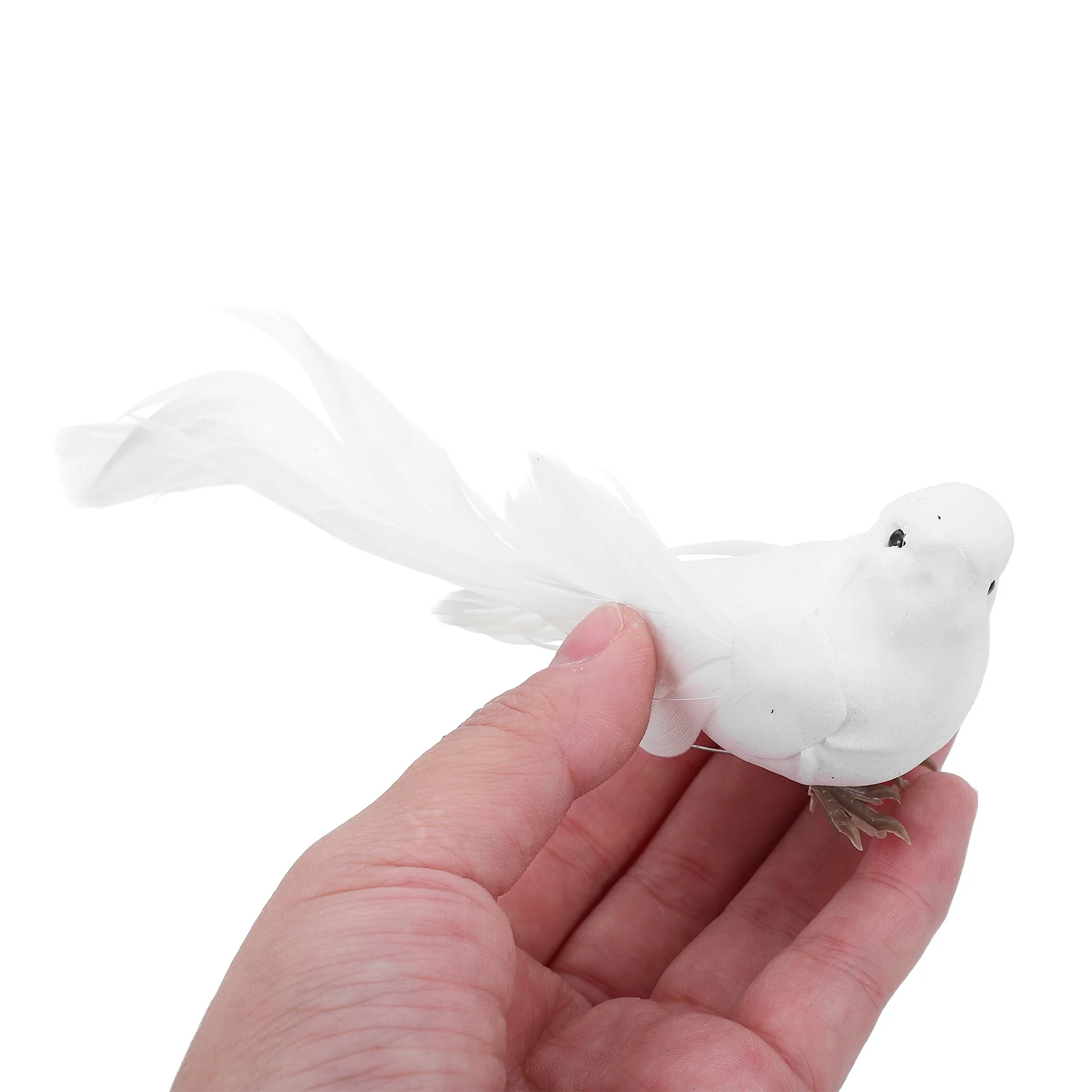 

6Pcs Decorative Artificial White Dove Birds Foam Realistic Pigeon Ornaments Wedding Christmas Home Craft Decorations