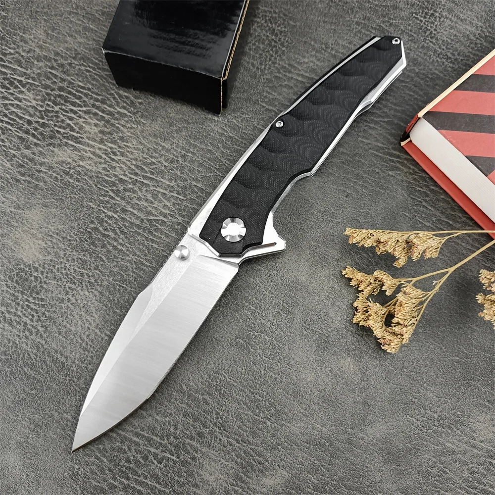 

NEW Folding Knife D2 Blade G10 Handle Pocketknife Outdoor EDC Tactical Survival Knife Hunting Cutting Camping Hiking Tool