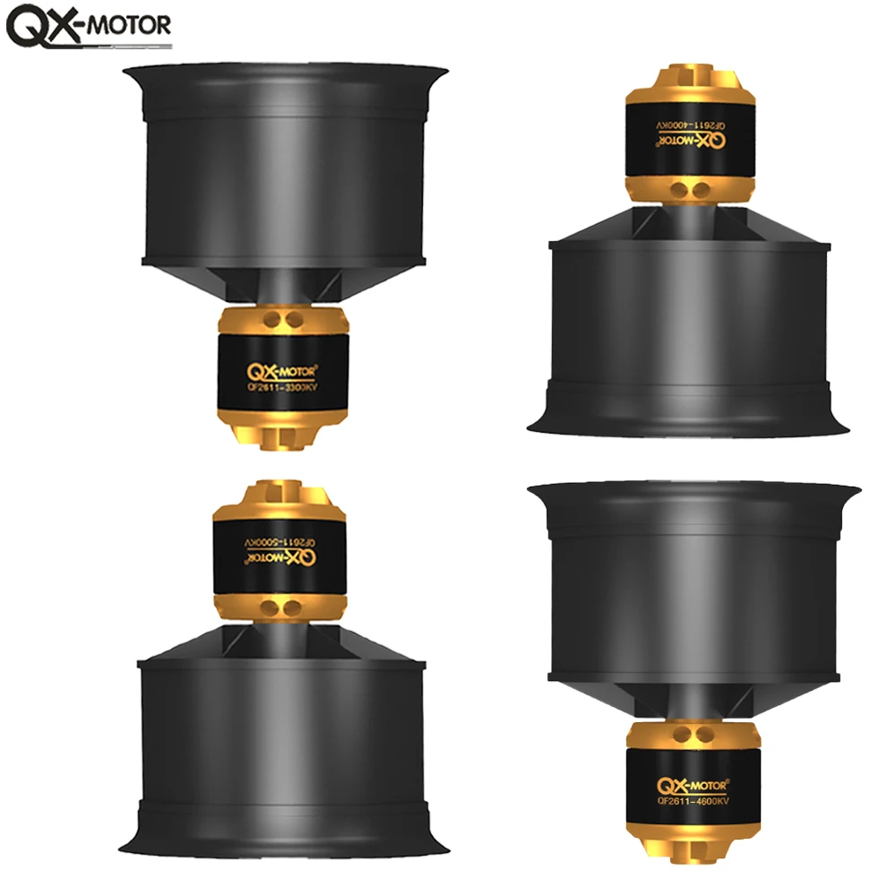 QX-MOTOR 50 มม.EDF Ducted พัดลม 12 ใบมีด CW CCW QF2611 3300/4000/4600/5000KV มอเตอร์ไร้แปรงสําหรับ FMS Multirotor เครื่องบินอะไหล่ของเล่น