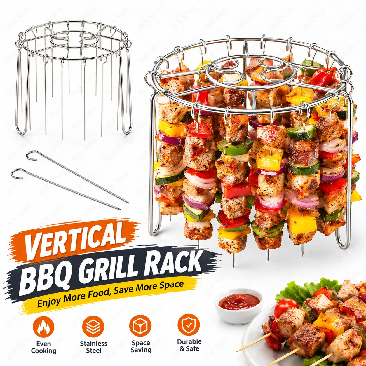 Kitchen Gadgets Air Fryer - Supporto Verticale per Spiedini BBQ in