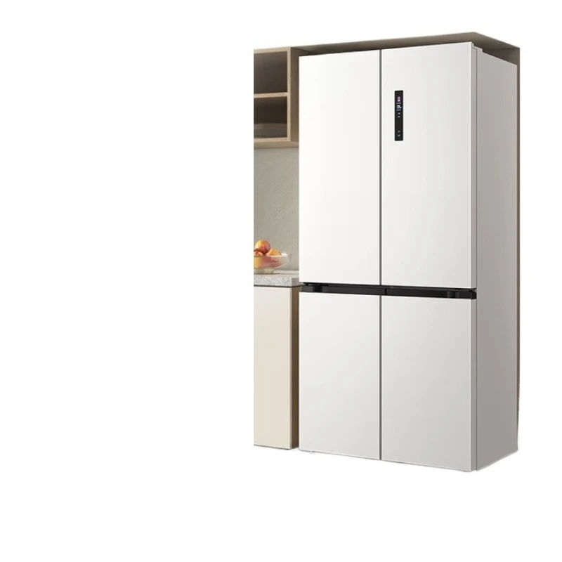 Four-open folio double-door large-capacity double-frequency conversion first-class energy efficiency white household