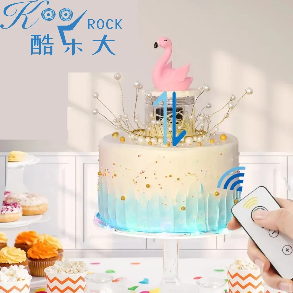 

Подарок для торта на день рождения, скрытая коробка, таинственная коробка для волшебного торта, необычная Выдвижная подставка для торта с дистанционным управлением музыкой и фотографией