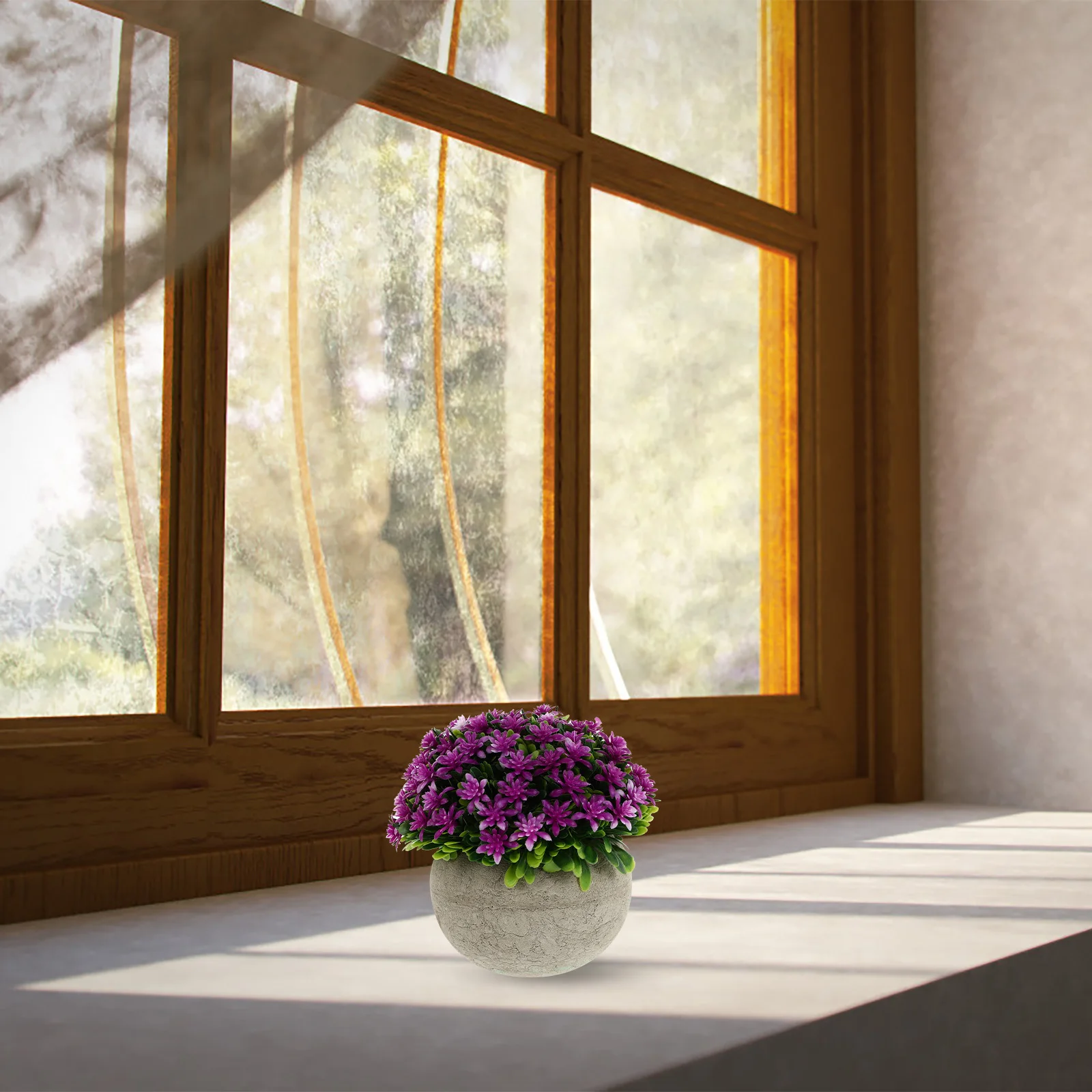 

3Pcs Paper Pulp Pot Artificial Bonsai Plant Potted Ornament Simulation Flower Pot Desktop Home Office Decoration