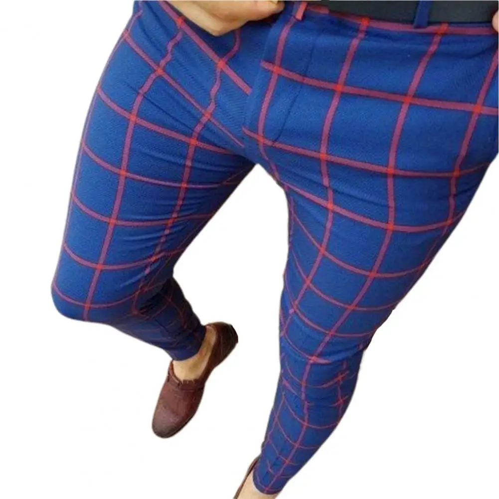 

2024 New Men Plaid Print Pants Streetwear Men's Clothing Casual Sweatpants Pantalones Hombre Pencil Pants Jogger Trousers