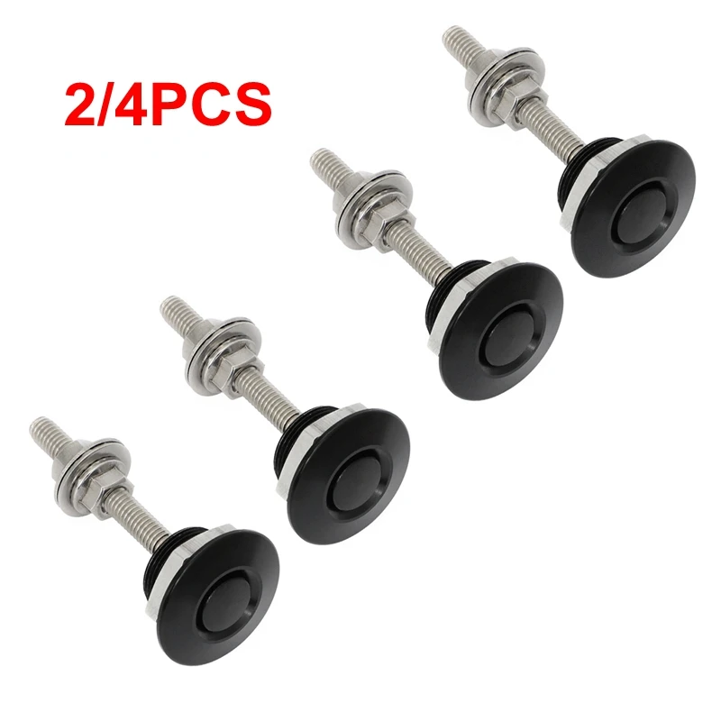 Universal Modificado Car Trava Botão, Billet Quick Release Fasteners, Amortecedor dianteiro Hood Pin, Motor Bonnet Lock Clip, 4pcs
