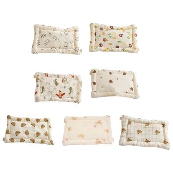 Babykissen, Baby-Kopfstützkissen mit niedlichem Muster, Kinderwagenkissen, flaches Babykissen für Kleinkinder, Neugeborene von 0–12 Monaten