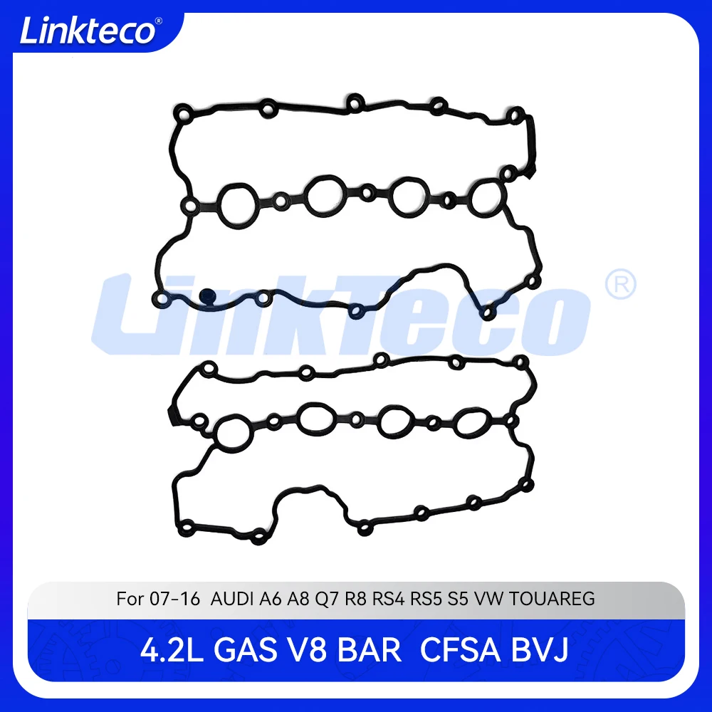 Engine Left Right Valve Cover Gasket Set Fit 4.2 T L V8 GAS BVJ CNDA For 07-16 AUDI A6 A8 Quattro Q7 R8 RS4 RS5 S5 TOUAREG 4.2L