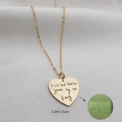Personalized gifts for mom, custom handwritten necklace, signature necklace, engraved handwritten necklace, Mother Day gift