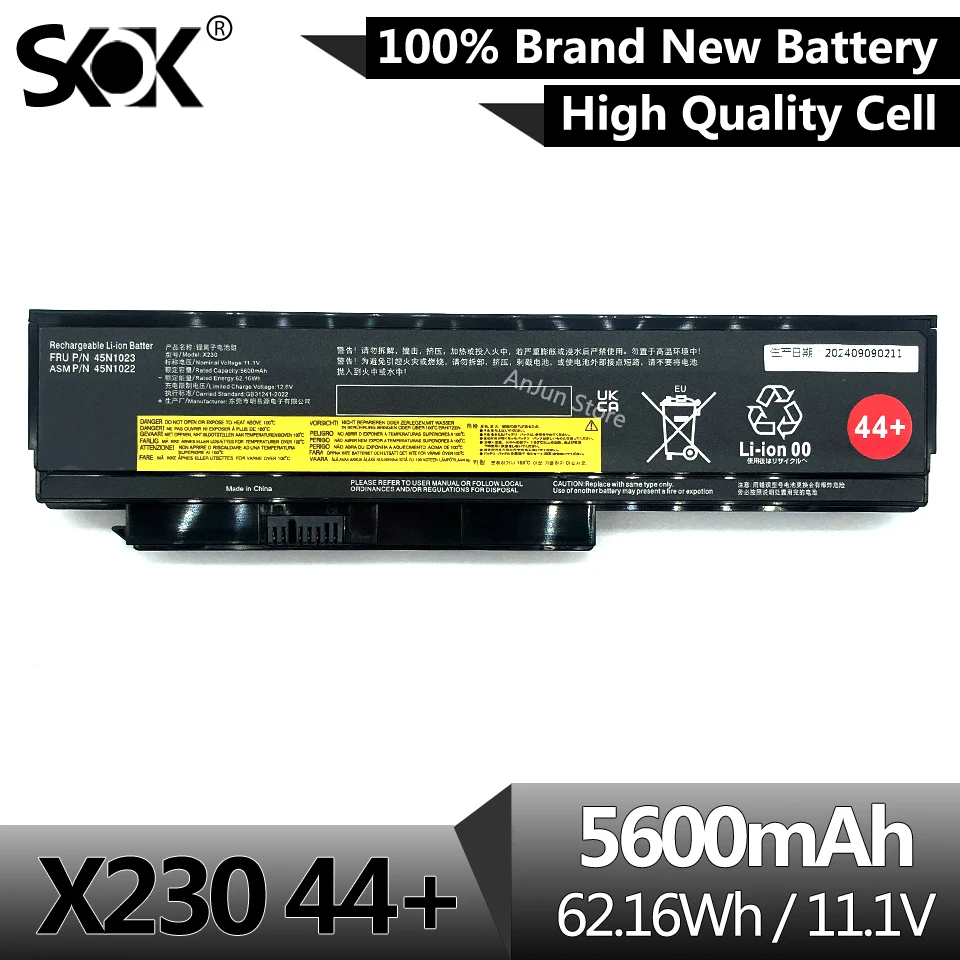 

45N1025 45N1024 45N1028 45N1029 45N1020 44 + Сменный аккумулятор для ноутбука, совместимый с Lenovo ThinkPad X230 X230i X230S series