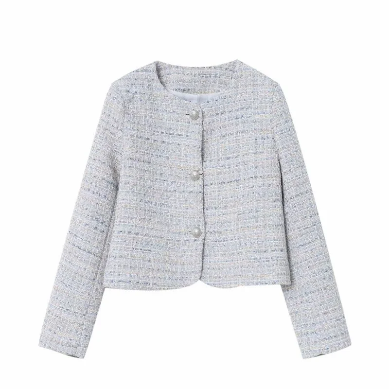 

Elegant Cropped Coat Autumn Winter Women Short Jacket Outerwear Warm Female Streetwear Office Lady Tops StreetCoat
