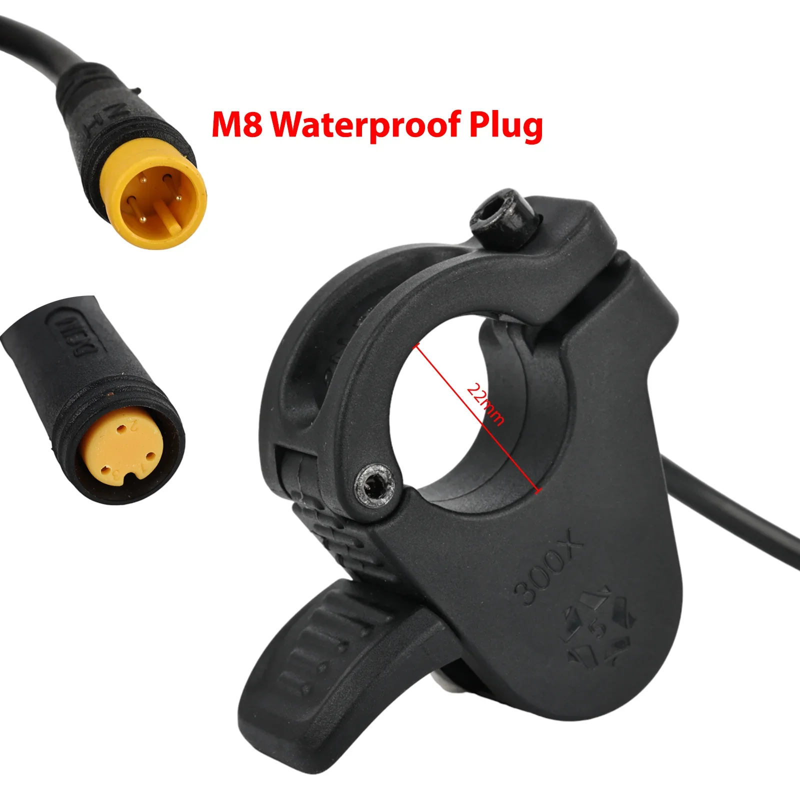 300X Throttle for Electric Bicycle Scooter Thumb Accelerator 24V 36V 48V 72V Right/Left Hand Universal Accessory