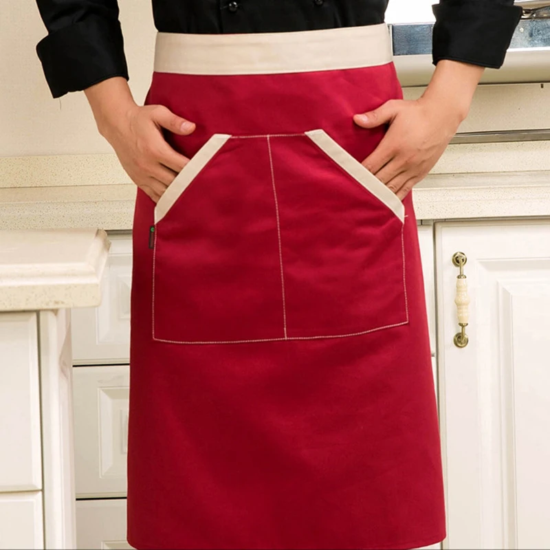 Kitchen Male Chef Half Length Apron Hotel Woman Cook Cooking Aprons Western Restaurant Bakery Cafe Bar Waiter Work Pinafore