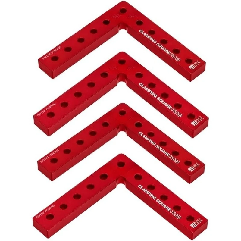 POPULAR.Clamping Squares Plus، 4 عبوات مربعات CSP، مشابك زاوية طويلة من الألومنيوم بطول 6.75 بوصة لأعمال النجارة،