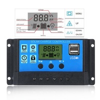 Factory Direct Sell PWM Solar Charger Controller 12v 24v 10a 20a 30 Amp Dual USB Solar System Pwm Solar Charge Controller